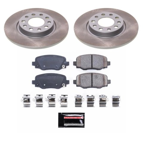 PowerStop Z17 Evolution Plus Semi-Coated Rotor Brake Kits for 2015-2017 200, 2014-2022 CHEROKEE - SC6543 and Pad Combo, Semi-Coated, Rear, Solid Surface Rotors, 10.94 in. O.D., Ceramic Pads, Chrysler, Jeep, Kit