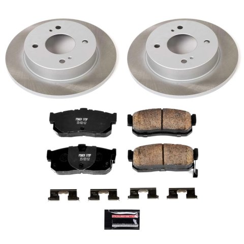 PowerStop Z17 Evolution Plus Semi-Coated Rotor Brake Kits for 1993-2001 ALTIMA, 1991-2001 G20, 2000-2001 SENTRA - SC740 and Pad Combo, Semi-Coated, Rear, Solid Surface Rotors, 10.16 in. O.D., Ceramic Pads, Infiniti, Nissan, Kit
