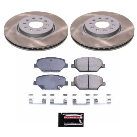PowerStop Z17 Evolution Plus Semi-Coated Rotor Brake Kits SC7661 and Pad Combo, Semi-Coated, Front, Solid Surface Rotors, 12.65 in. O.D., Ceramic Pads, Buick, Chevrolet, GMC, Kit