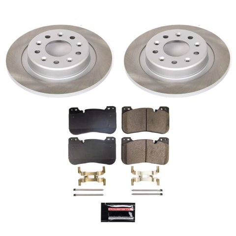 PowerStop Z17 Evolution Plus Semi-Coated Rotor Brake Kits for 2022-2024 EQUINOX, TERRAIN, 2020-2023 MALIBU - SC8676 and Pad Combo, Semi-Coated, Rear, Solid Surface Rotors, 11.35 in. O.D., Ceramic Pads, Chevrolet, GMC, Kit