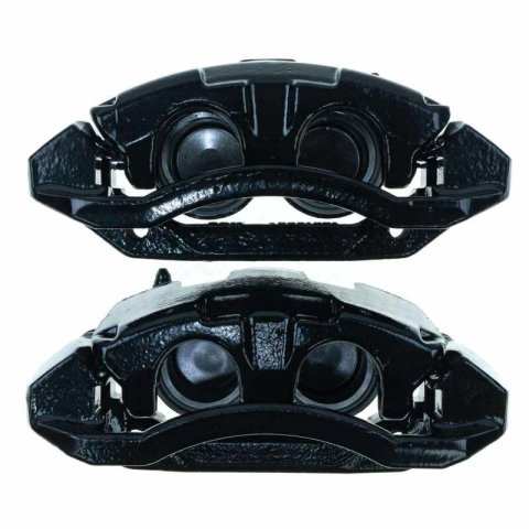 PowerStop Performance Powdercoated Brake Calipers for 2005-2008 DAKOTA, 2006-2009 RAIDER, 2006-2008 RAM 1500 - S5008BLK Disc Caliper, 2-Piston, Iron, Black Powdercoated, Dodge, Mitsubishi, Front, Pair