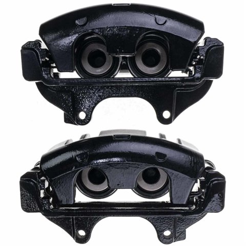 PowerStop Performance Powdercoated Brake Calipers S5016ABLK Disc Caliper, 2-Piston, Iron, Black Powdercoated, Chrysler, Dodge, Front, Pair