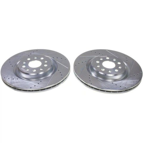 Power Stop 22-24 Jeep Grand Cherokee (Brake Code BR8) Front Drilled & Slotted Rotor - Pair