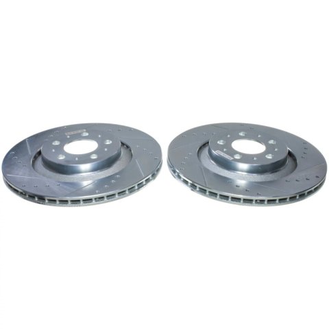 Power Stop 20-24 Tesla Y Rear Drilled & Slotted Rotor - Pair