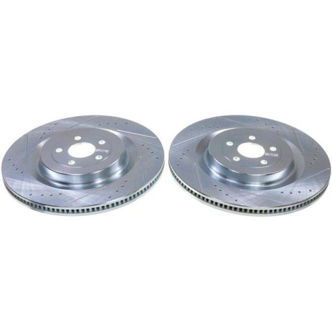Power Stop 22-23 Ford Mustang Mach-E Front Drilled & Slotted Rotor - Pair