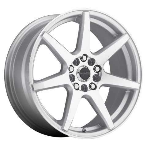 Raceline 131S Evo 18x7.5in / 5x110/5x114.3 BP / 42mm Offset / 72.62mm Bore - Silver & Machined Wheel