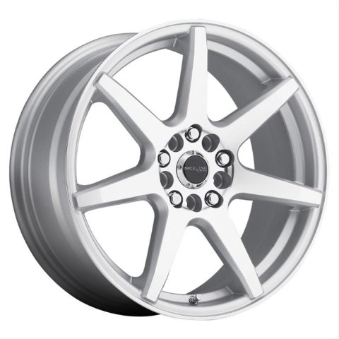 Raceline 131S Evo 18x7.5in / 5x108/5x114.3 BP / 42mm Offset / 72.62mm Bore - Silver & Machined Wheel