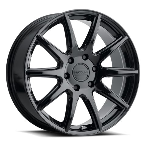 Raceline 159B Spike 20x8.5in / 5x139.7 BP / 15mm Offset / 106.5mm Bore - Gloss Black Wheel