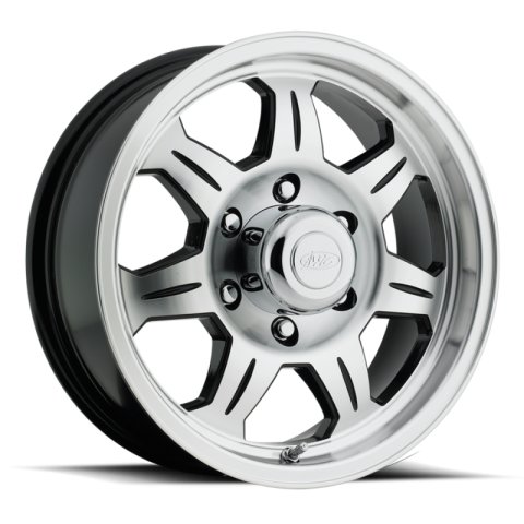 Raceline 870 Element 12x4in / 5x114.3 BP / 0mm Offset / 3.19mm Bore - Black & Machined Wheel