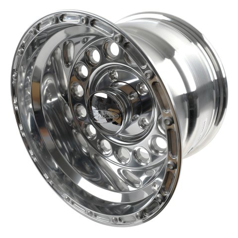 Raceline 887 Rock Crusher 15x10in / 5x139.7 BP / -47mm Offset / 107.95mm Bore - Polished Wheel