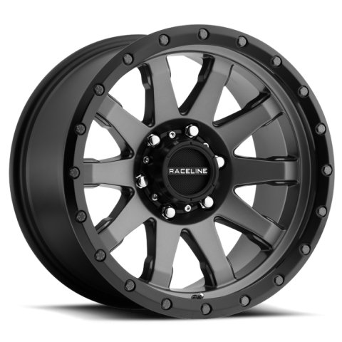 Raceline 934G Clutch 20x10in / 5x127 BP / -19mm Offset / 78.1mm Bore - Gunmetal Wheel
