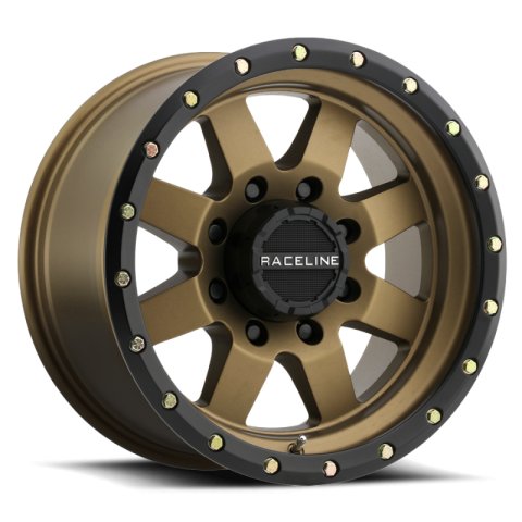 Raceline 935BZ Defender 17x9in / 5x139.7 BP / -12mm Offset / 107.95mm Bore - Bronze Wheel
