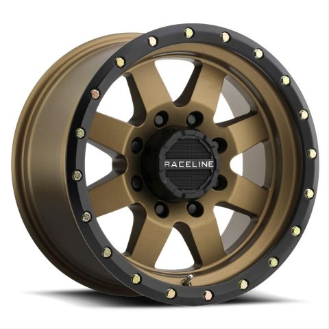 Raceline 935BZ Defender 17x9in / 8x165.1 BP / 0mm Offset / 130.81mm Bore - Bronze Wheel