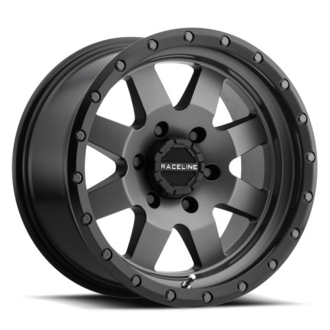 Raceline 935G Defender 17x9in / 5x139.7 BP / -12mm Offset / 107.95mm Bore - Gunmetal Wheel
