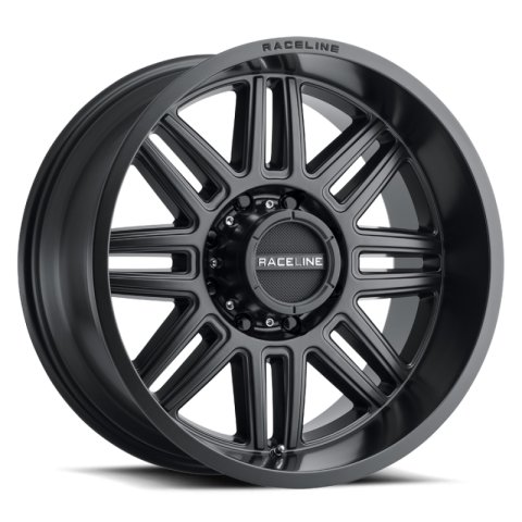 Raceline 948B Split 18x9in / 8x180 BP / 18mm Offset / 124.2mm Bore - Satin Black Wheel