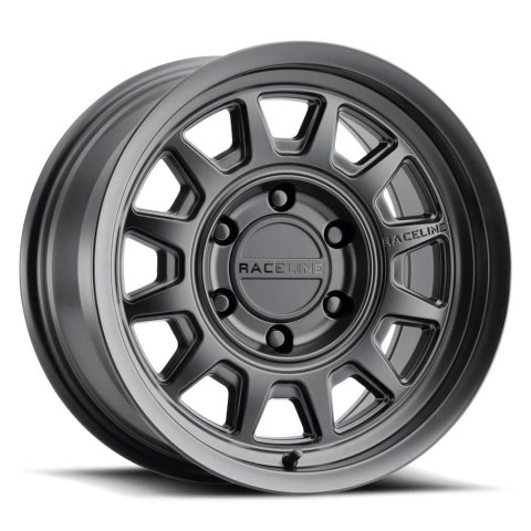 Raceline 952B Aero 17x8.5in / 6x120 BP / 0mm Offset / 78.1mm Bore - Satin Black Wheel