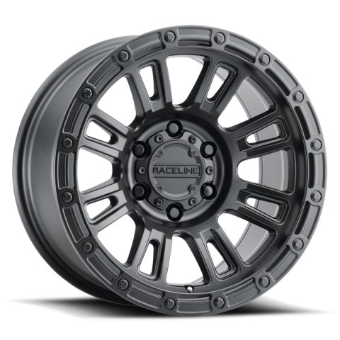 Raceline 956B Compass 18x9in / 8x180 BP / 18mm Offset / 125.2mm Bore - Satin Black Wheel