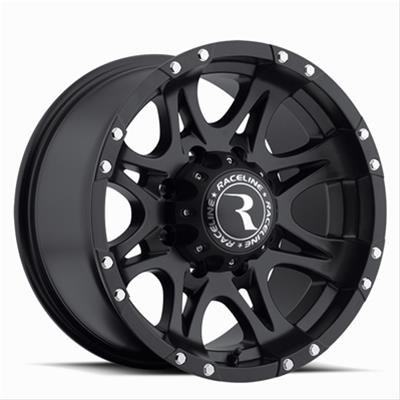 Raceline 981 Raptor 17x9in / 5x139.7 BP / 0mm Offset / 106.5mm Bore - Satin Black Wheel
