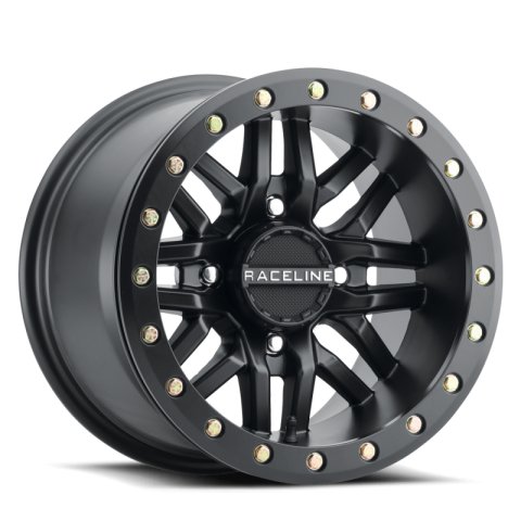 Raceline A91B Ryno 15x10in / 4x137 BP / 0mm Offset / 110.18mm Bore - Satin Black Beadlock Wheel