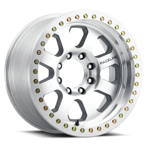 Raceline RT260M Avenger 20x10in / 8x165.1 BP / -12mm Offset / 130.81mm Bore- Machined Beadlock Wheel