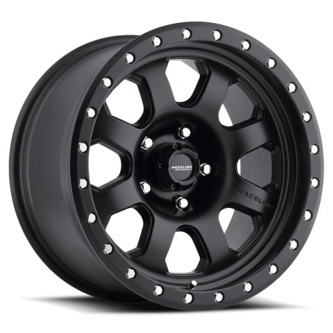 Raceline 929B Avenger 17x9in / 8X165.1 BP / 20mm Offset / 130.81mm Bore - Satin Black Wheel