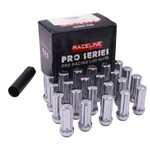 Raceline Jeep 1/2in XL Spline Chrome Lug Nuts (Set of 23)