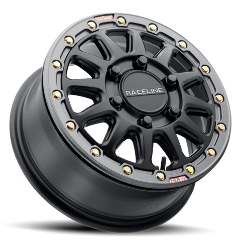 Raceline A14BG Alpha 17x7in/5x114.3 BP/25mm Offset/68mm Bore- Blk & Gunmetal Ring Beadlock Wheel