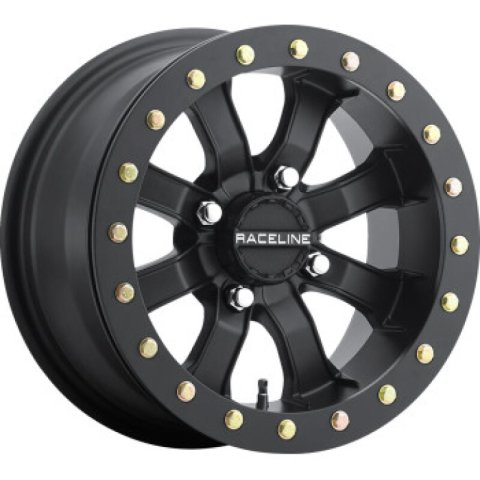 Raceline A71B Mamba 14x10in / 4x137 BP / 5+5 0mm Offset / 110.18mm Bore - Satin Black Beadlock Wheel
