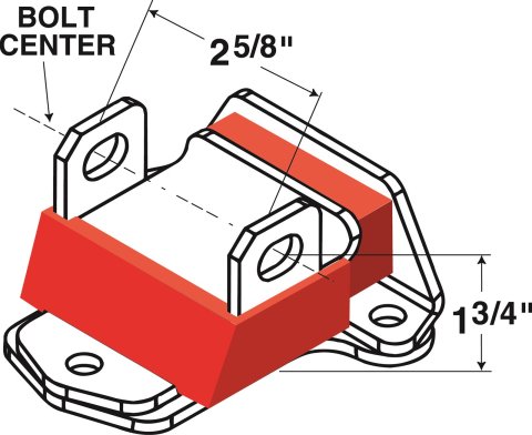 Energy Suspension 68-72 Chevy Camaro / 64-72 Chevelle / 63-82 Corvette / 69-72 Nova Red Early Engine