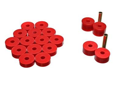 Energy Suspension 74-75 Jeep CJ5/CJ7/CJ8 Scrambler Red Body (Cab) Mount Set