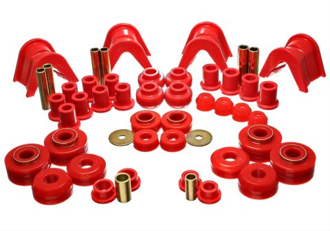 Energy Suspension 73-79 Ford F-150 Pickup 4WD Red Hyper-flex Master Bushing Set