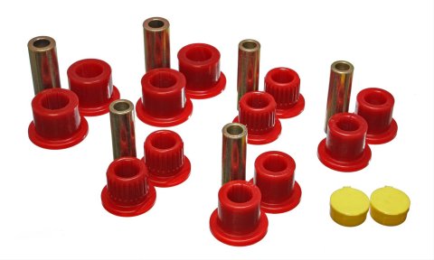 Energy Suspension 99-04 Ford F-350 2wd/F-250 SD 4wd/F-350 4wd Red Rear Leaf Spring Bushing Set