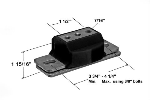 Energy Suspension Chrome GM Trans Mount - Black