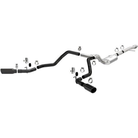 MagnaFlow 2019 Chevy Silverado 1500 V8 5.3L Street Series Dual Split Exit Exhaust w/ Black Tips