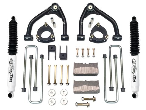 Tuff Country 14-18 Silverado 1500 4wd 4in Lift Kt (Alum/Stmpd 2 Pc Stl Up Cntrl Arm SX8000 Shocks)