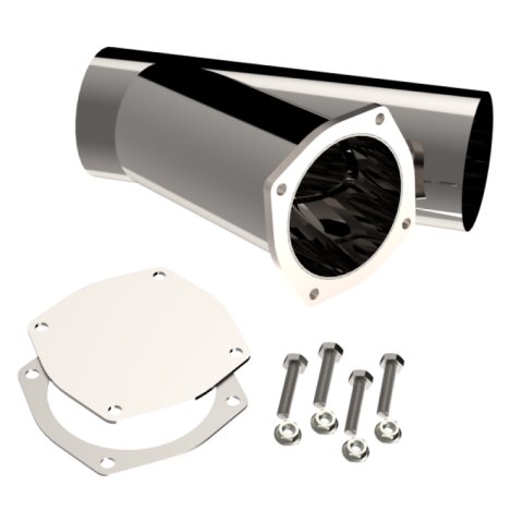 QTP 5in Weld-On QTEC Exhaust Cutout Y-Pipe