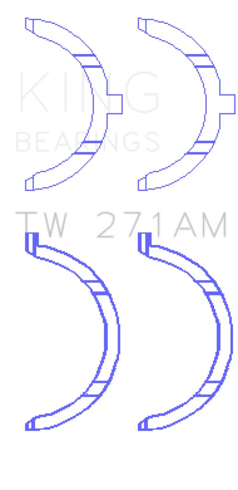 King Engine Bearings Nissan VQ20DE/VQ25DD/VQ25DE/VQ30DD/VQ30DE/VQ30DET/VQ35DE Thrust Washer Set