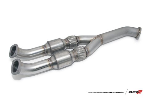 AMS Performance 2009+ Nissan GT-R R35 Alpha 90mm Midpipe w/GESI Cats - 90mm Exit