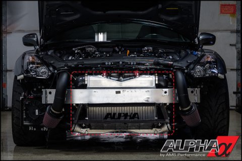 AMS Performance 2009+ Nissan R35 GTR Alpha Race Front Mount Intercooler Kit w/Logo