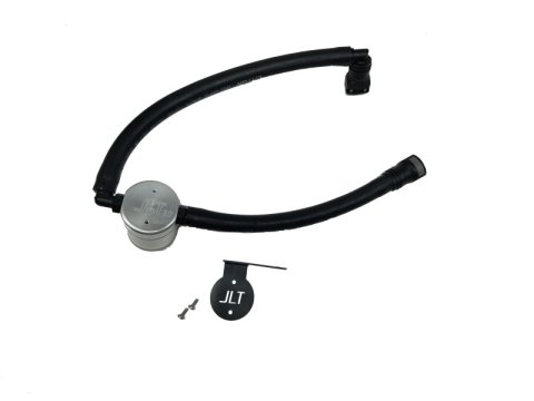 J&L 15-25 Ford Transit 150/250/350 3.5L EcoBoost Passenger Side Oil Separator 3.0 - Clear Anodized
