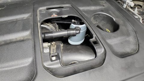 J&L 16-25 Dodge Durango / Jeep Grand Cherokee 3.6L Oil Separator 3.0 Passenger Side - Clear Anod
