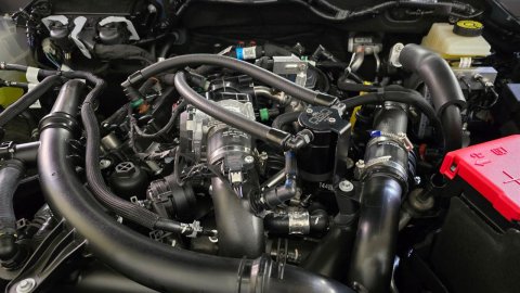 J&L 24-25 Ford Ranger 2.7L EcoBoost PCV Side Black Anodized
