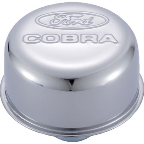 Ford Racing Chrome Breather Cap w/ Ford Cobra Logo
