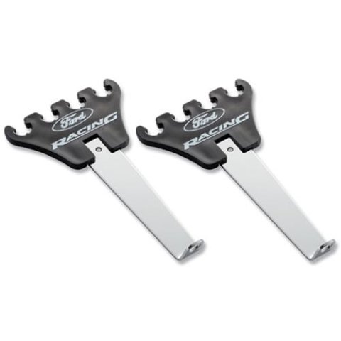 Ford Racing Logo Wire Loom Chrome Base/Black