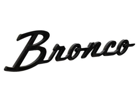 Ford Racing 2021+ Bronco Classic Script Fender Badges - Matte Black (Pair)