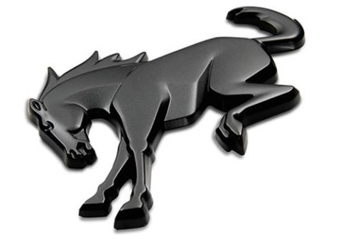 Ford Racing Bronco Rear Emblem - Matte Black
