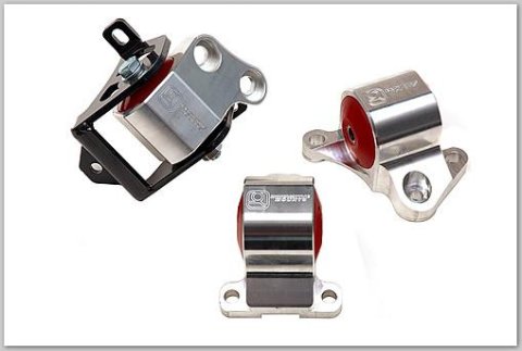 Innovative 96-00 Civic B/D Series Black Aluminum Mounts 85A Bushings (2 Bolt)