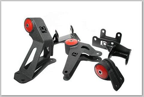 Innovative 94-01 Integra K-Series Black Steel Mounts 75A Bushings (Not K24 Trans)