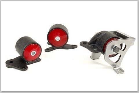 Innovative 96-00 Civic B/D Series Black Steel Mounts 85A Bushings (2 Bolt)