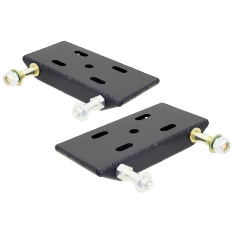 RockJock Jeep CJ Front Leaf Spring Plates For 2in Springs w/ Shock and Sway Bar Mounts Pair